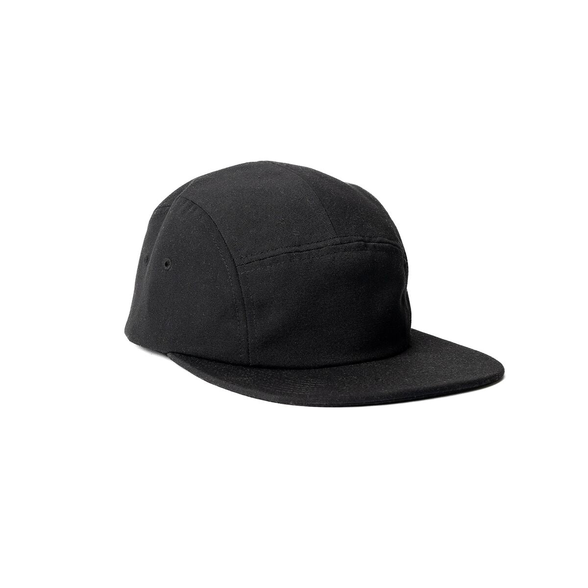 recycled-poly-flat-brim-5-panel-hat-d4 Web_PDP-FlatBrim5PanelHat_Studio_Front_Black.jpg